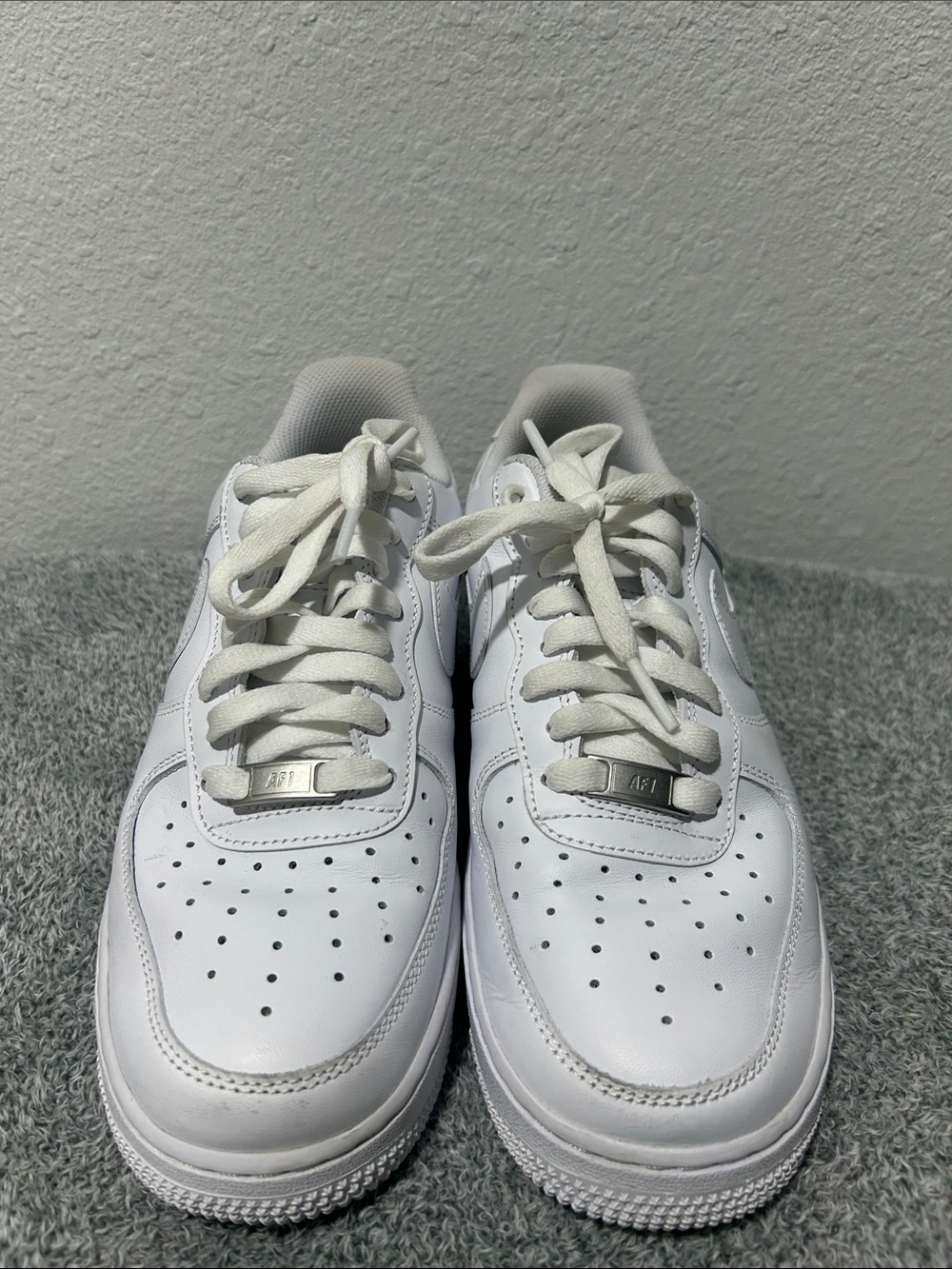 Women's White Athletic Leather Sneakers - Classic Low Top